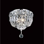 CWI Stefania 2 Light Bowl Flush Mount With Chrome Finish