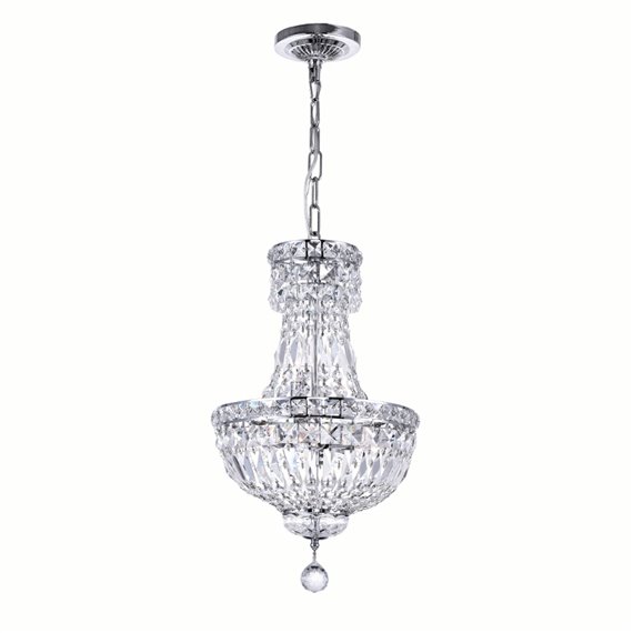 CWI Stefania 4 Light Mini Chandelier With Chrome Finish