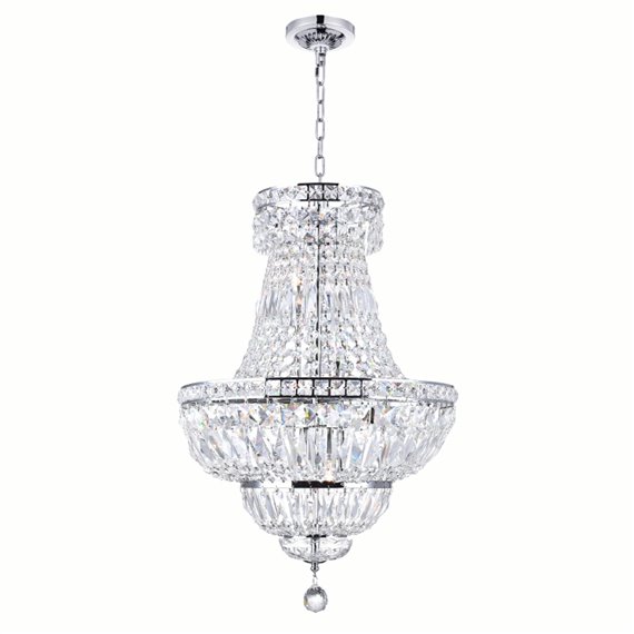 CWI Stefania 8 Light Down Chandelier With Chrome Finish