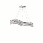 CWI Glamorous 7 Light Down Chandelier With Chrome Finish