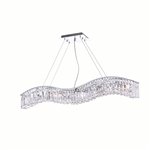 CWI Glamorous 7 Light Down Chandelier With Chrome Finish