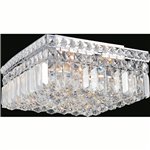 CWI Colosseum 4 Light Flush Mount With Chrome Finish