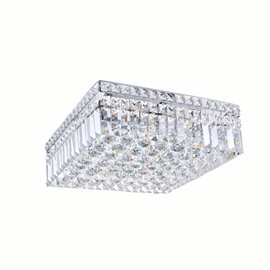 CWI Colosseum 5 Light Flush Mount With Chrome Finish