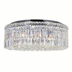 CWI Colosseum 10 Light Flush Mount With Chrome Finish