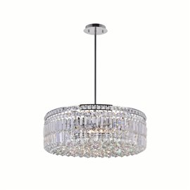 CWI Colosseum 10 Light Down Chandelier With Chrome Finish