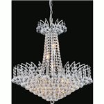 CWI Posh 11 Light Down Chandelier With Chrome Finish