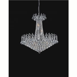 CWI Posh 22 Light Down Chandelier With Chrome Finish