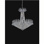 CWI Posh 22 Light Down Chandelier With Chrome Finish