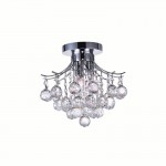 CWI Princess 3 Light Flush Mount With Chrome Finish