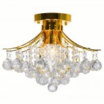 CWI Princess 4 Light Flush Mount With Gold Finish