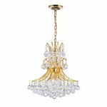 CWI Princess 8 Light Down Chandelier With Gold Finish