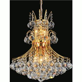 CWI Princess 10 Light Down Chandelier With Gold Finish