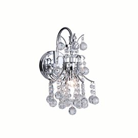 CWI Princess 1 Light Wall Sconce With Chrome Finish