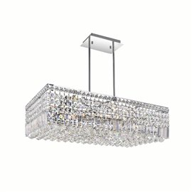 CWI Colosseum 10 Light Down Chandelier With Chrome Finish