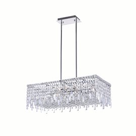 CWI Colosseum 10 Light Down Chandelier With Chrome Finish