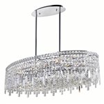 CWI Colosseum 10 Light Down Chandelier With Chrome Finish