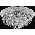 CWI Kingdom 6 Light Flush Mount With Chrome Finish