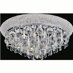 CWI Kingdom 7 Light Flush Mount With Chrome Finish