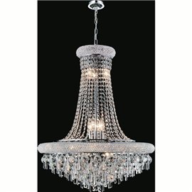 CWI Kingdom 9 Light Down Chandelier With Chrome Finish