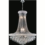 CWI Kingdom 9 Light Down Chandelier With Chrome Finish