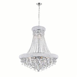 CWI Kingdom 13 Light Down Chandelier With Chrome Finish