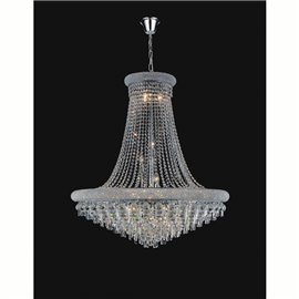 CWI Kingdom 20 Light Down Chandelier With Chrome Finish