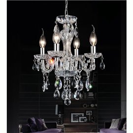 CWI Princeton 4 Light Up Chandelier With Chrome Finish