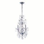 CWI Maria Theresa 4 Light Up Mini Chandelier With Chrome Finish