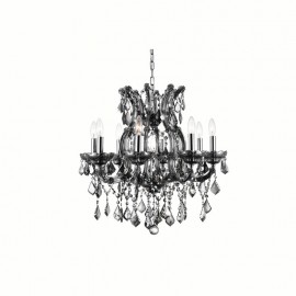 CWI Maria Theresa 9 Light Up Chandelier With Chrome Finish