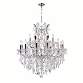 CWI Maria Theresa 19 Light Up Chandelier With Chrome Finish