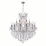 CWI Maria Theresa 19 Light Up Chandelier With Chrome Finish