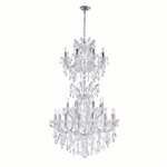 CWI Maria Theresa 34 Light Up Chandelier With Chrome Finish