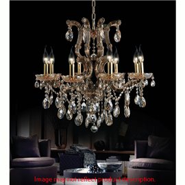 CWI Colossal 8 Light Up Chandelier With Chrome Finish