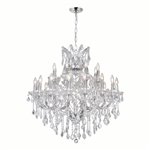 CWI Maria Theresa 25 Light Up Chandelier With Chrome Finish