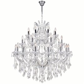 CWI Maria Theresa 33 Light Up Chandelier With Chrome Finish