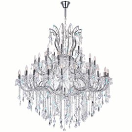 CWI Maria Theresa 49 Light Up Chandelier With Chrome Finish