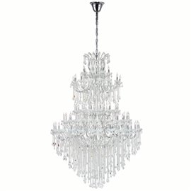 CWI Maria Theresa 84 Light Up Chandelier With Chrome Finish