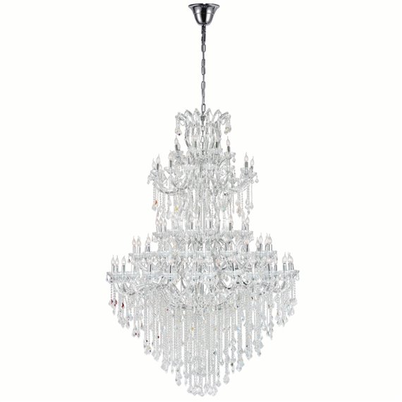 CWI Maria Theresa 84 Light Up Chandelier With Chrome Finish