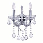 CWI Maria Theresa 2 Light Wall Sconce With Chrome Finish