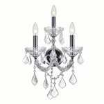 CWI Maria Theresa 3 Light Wall Sconce With Chrome Finish