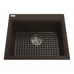 Kindred KGSL2023 Granite drop-in single bowl 1 hole includes grid