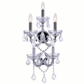 CWI Maria Theresa 5 Light Wall Sconce With Chrome Finish