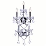 CWI Maria Theresa 5 Light Wall Sconce With Chrome Finish