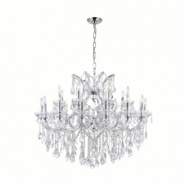 CWI Maria Theresa 25 Light Up Chandelier With Chrome Finish