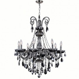 CWI Casper 8 Light Up Chandelier With Chrome Finish