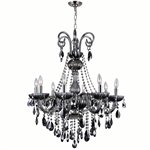 CWI Casper 8 Light Up Chandelier With Chrome Finish