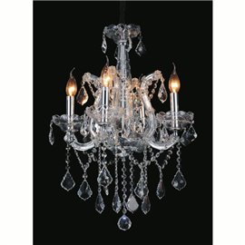 CWI Maria Theresa 4 Light Up Chandelier With Chrome Finish