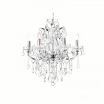 CWI Maria Theresa 6 Light Up Chandelier With Chrome Finish