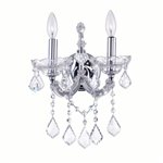 CWI Maria Theresa 2 Light Wall Sconce With Chrome Finish