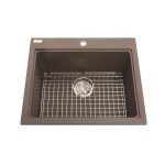 Kindred KGSL2023 Granite drop-in single bowl 1 hole includes grid